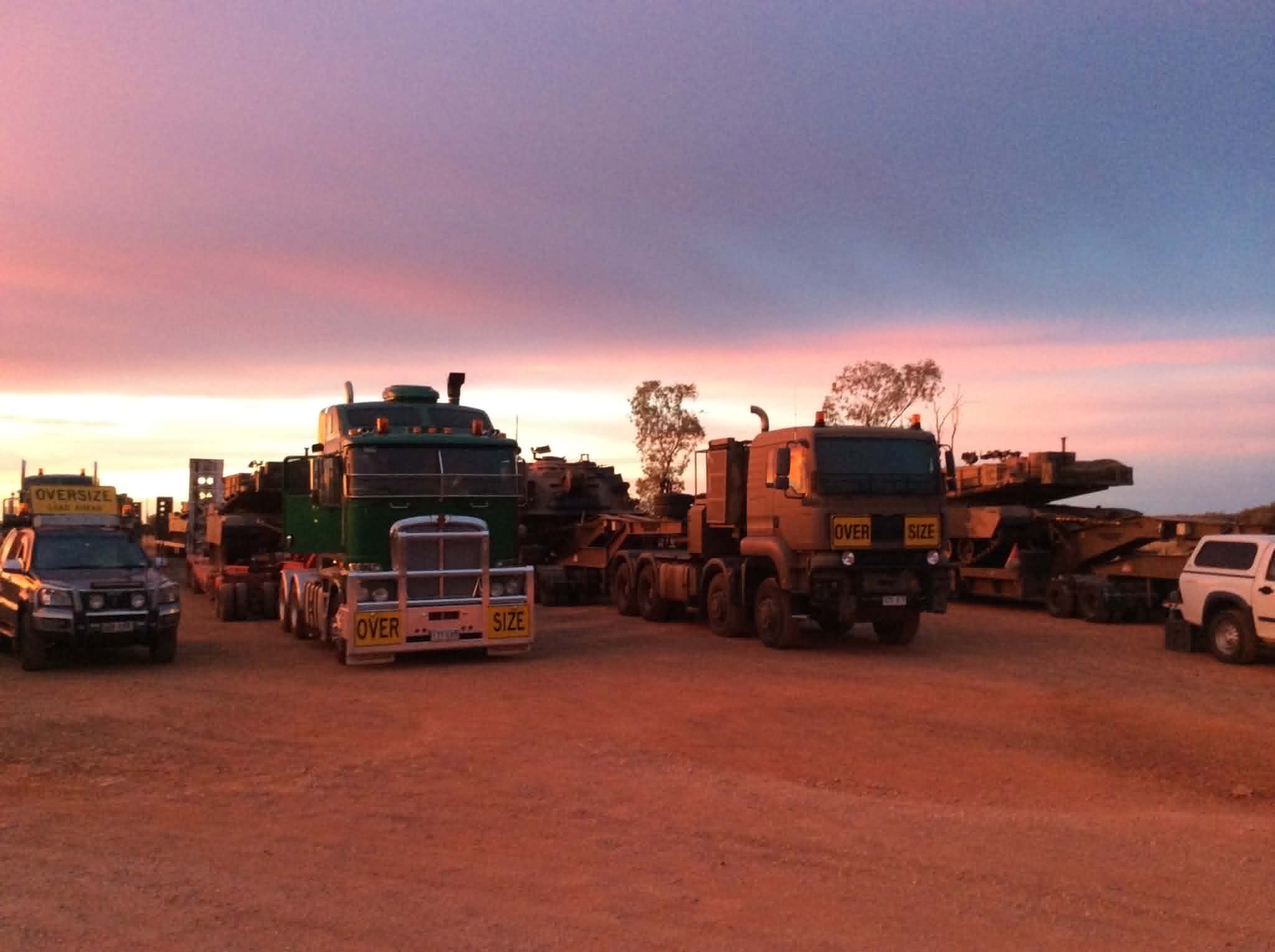 Monty’s pilot vehicle supporting an oversize heavy haulage load on an Australian road